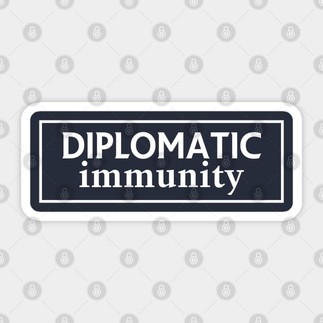 Diplomatic immunity Sticker by tonycastell